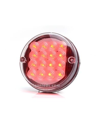 Farol de Neblina LED Abajur Transparente Redondo 24V por Was Barato | leonleds