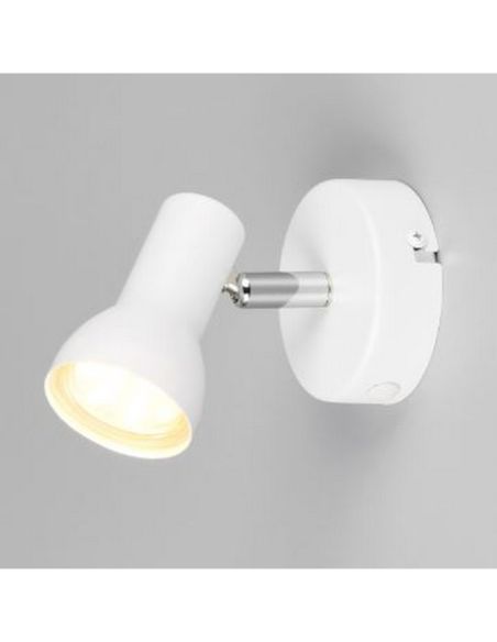 Aplique de Pared o Techo Estilo Foco CANTAR Blanco | LeonLeds