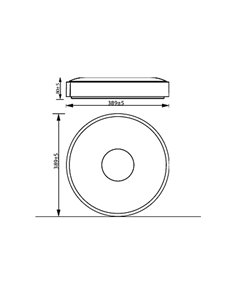 Plafón de techo LED redondo 24W blanco Ø38,9cm, COINER SCENESWITCH  2700K-2700Lm/4000K-2800Lm 2