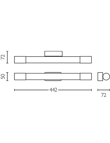 Aplique LED Golden ROVER para espelhos de banheiro, 2700K 44,2cm/60,2cm de comprimento - ClickFix - À prova d'água