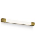 Aplique LED mural ROVER cuadrado para espejos de baño, dorado 2700K 44,4cm/62,8cm de largo - ClickFix - Estanco al agua