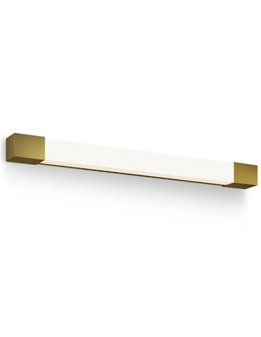 Aplique LED quadrado ROVER para espelhos de banheiro, ouro 2700K, 44,4 cm/62,8 cm de comprimento - ClickFix - À prova d'água