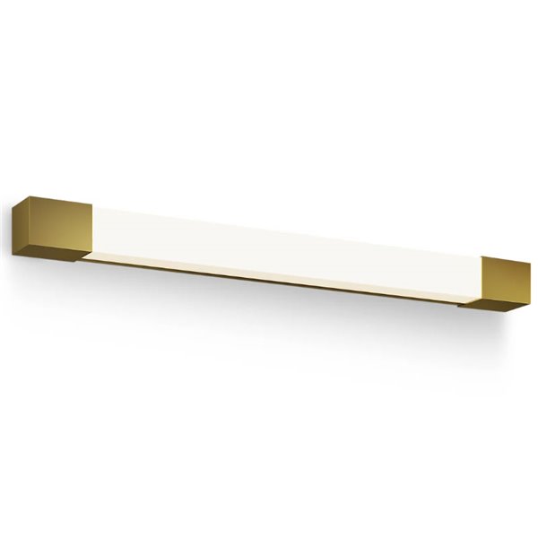 Applique murale LED carrée ROVER pour miroir de salle de bain, or 2700K 44,4 cm/62,8 cm de long - ClickFix - Étanche
