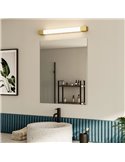 Aplique LED quadrado ROVER para espelhos de banheiro, ouro 2700K, 44,4 cm/62,8 cm de comprimento - ClickFix - À prova d'água