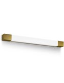 Aplique LED mural ROVER cuadrado para espejos de baño, dorado 2700K 44,4cm/62,8cm de largo - ClickFix - Estanco al agua