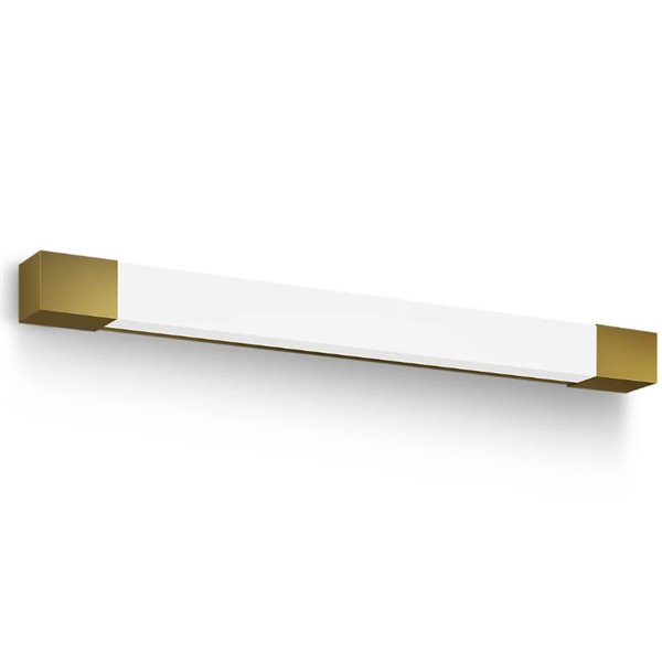 Applique murale LED carrée ROVER pour miroir de salle de bain, or 2700K 44,4 cm/62,8 cm de long - ClickFix - Étanche