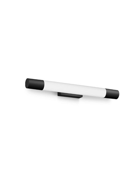 Aplique LED mural ROVER negro para espejos de baño, 2700K 44,2cm/60,2cm de largo - ClickFix - Estanco al agua