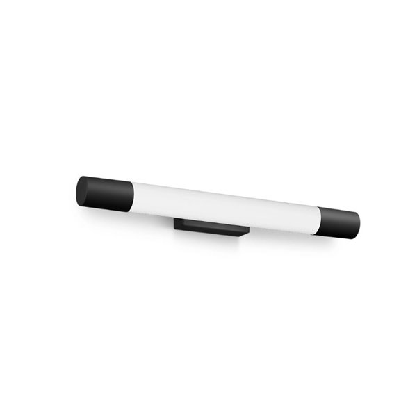 Aplique LED mural ROVER negro para espejos de baño, 2700K 44,2cm/60,2cm de largo - ClickFix - Estanco al agua