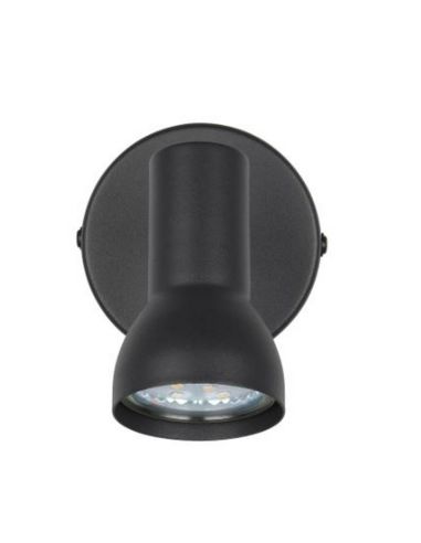 Aplique de Pared o Techo Estilo Foco CANTAR Negro | LeonLeds