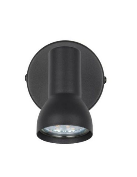 Aplique de Pared o Techo Estilo Foco CANTAR Negro | LeonLeds
