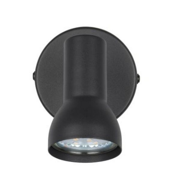 Aplique de Pared o Techo Estilo Foco CANTAR Negro | LeonLeds