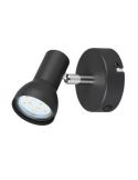 Aplique de Pared o Techo Estilo Foco CANTAR Negro | LeonLeds