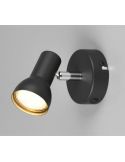 Aplique de Pared o Techo Estilo Foco CANTAR Negro | LeonLeds