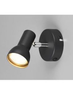 Aplique de Pared o Techo Estilo Foco CANTAR Negro | LeonLeds 2