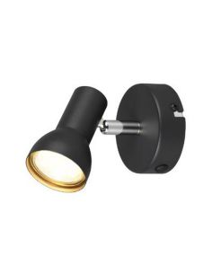 Aplique de Pared o Techo Estilo Foco CANTAR Negro | LeonLeds