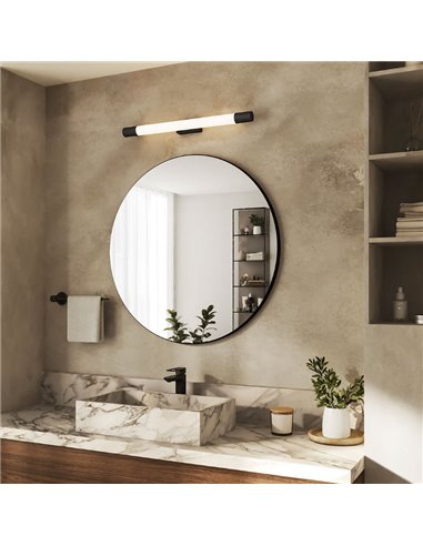 Applique murale LED ROVER noire pour miroir de salle de bain, 2700K 44,2cm/60,2cm de long - ClickFix - Etanche