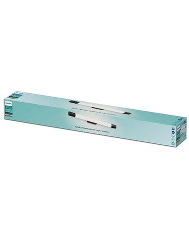 Applique murale LED ROVER noire pour miroir de salle de bain, 2700K 44,2cm/60,2cm de long - ClickFix - Etanche