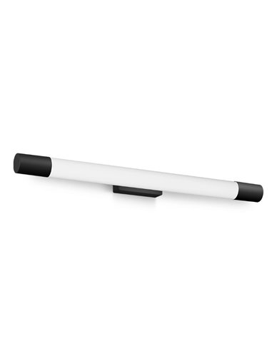 Aplique LED mural ROVER negro para espejos de baño, 2700K 44,2cm/60,2cm de largo - ClickFix - Estanco al agua