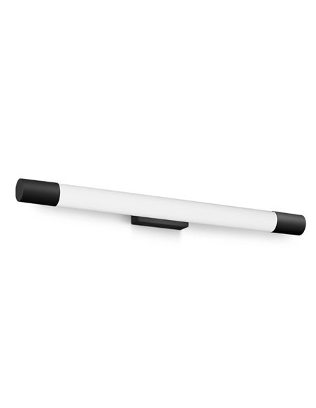 Arandela LED ROVER preta para espelhos de banheiro, 2700K 44,2cm/60,2cm de comprimento - ClickFix - À prova d'água