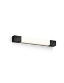 Aplique LED mural ROVER cuadrado para espejos de baño, negro 2700K 44,4cm/62,8cm de largo - ClickFix - Estanco al agua