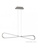 Lámpara de Techo LED con una potencia de 42W 3000K Luz Cálida de la serie Bucle 5870 color plata cromo de diseño vanguardista |