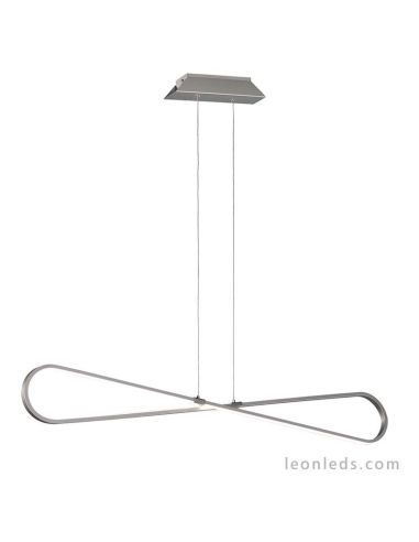 Lámpara de Techo LED con una potencia de 42W 3000K Luz Cálida de la serie Bucle 5870 color plata cromo de diseño vanguardista |