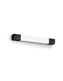 Aplique LED mural ROVER cuadrado para espejos de baño, negro 2700K 44,4cm/62,8cm de largo - ClickFix - Estanco al agua