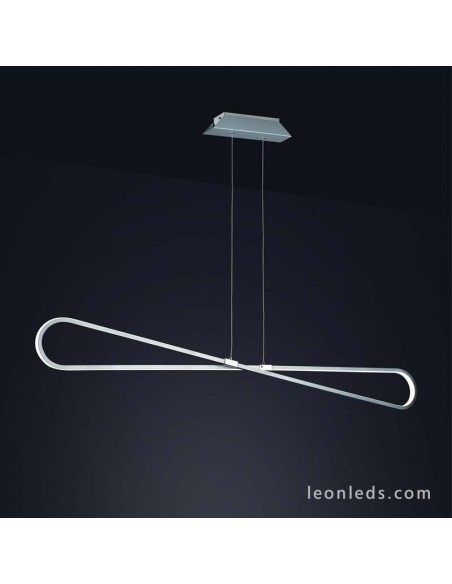 Plafonnier LED d'une puissance de 42W 3000K Warm Light de la série Loop 5870 en argent chromé avec un design avant-gardiste |