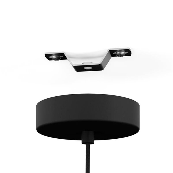 Luminária pendente com abajur de malha preta IKESTON, industrial E27