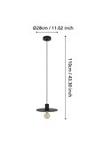 Lámpara colgante con pantalla de rejilla negra IKESTON, industrial E27