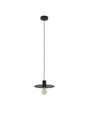 Lámpara colgante con pantalla de rejilla negra IKESTON, industrial E27