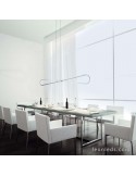 Lámpara de Techo LED con una potencia de 42W 3000K Luz Cálida de la serie Bucle 5870 color plata cromo de diseño vanguardista | 