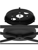 Lámpara de techo SPEKE con 5 portalámparas E27, alambre rectangular negro, 41,5 cm