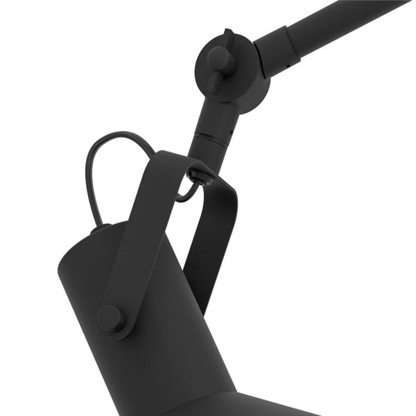 Lámpara colgante con 2 cabezales tipo flexo articulado y orientable negro TAKELEY, 2xE27