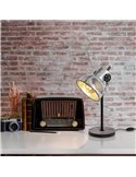 Lampe de table BARNSTAPLE par EGLO, bois et zinc galvanisé, E27