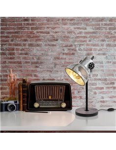 Lampe de table BARNSTAPLE par EGLO, bois et zinc galvanisé, E27 2
