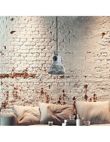 Lámpara Colgante BARNSTAPLE, Estilo Industrial en Zinc Galvanizado, E27