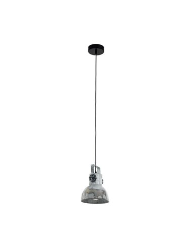 Lámpara Colgante BARNSTAPLE, Estilo Industrial en Zinc Galvanizado, E27