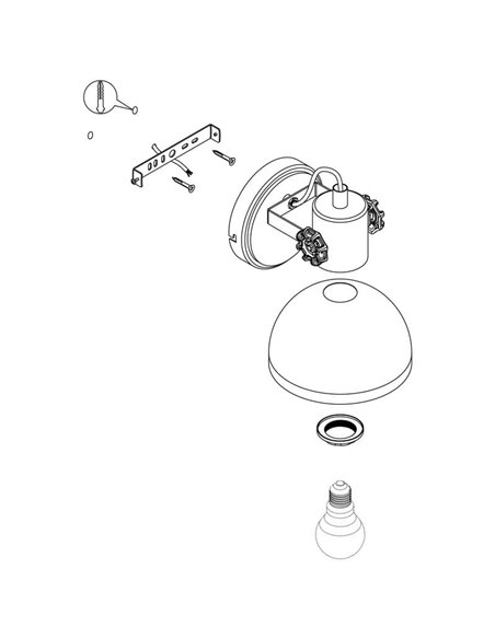 Aplique em forma de flexo móvel LUBENHAM, em madeira e metal preto, E27