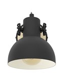 Aplique de Pared en forma de flexo móvil LUBENHAM, en madera y metal negro, E27