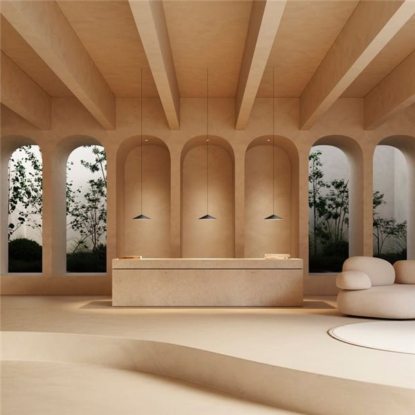 Lâmpada de suspensão embutida com abajur cônico DUNE 35, 5 Metros, DALI/Phase Trim, 2700K/3000K