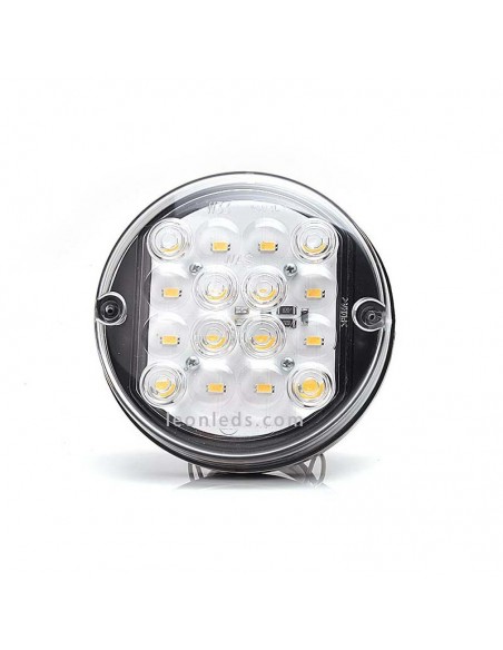 Piloto Marcha Atrás LED Redondo Transparente 24V de Was | LeonLeds