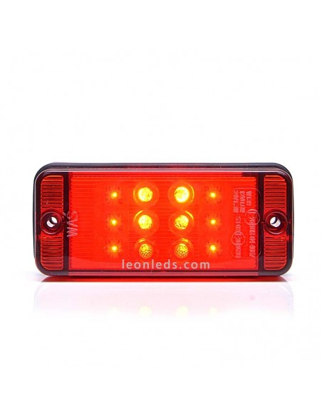 Tercera Luz de Freno Roja Led Rectangular 12V/24V homologada | LeonLeds