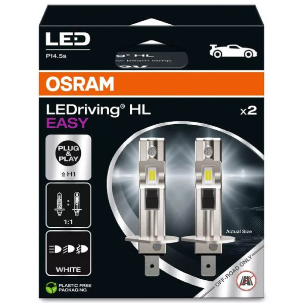 Lâmpadas LED H1 12V sem transformador Plug & Play LEDriving HL EASY 64150DWESY 2 unidades. 64150DWESY-2HB