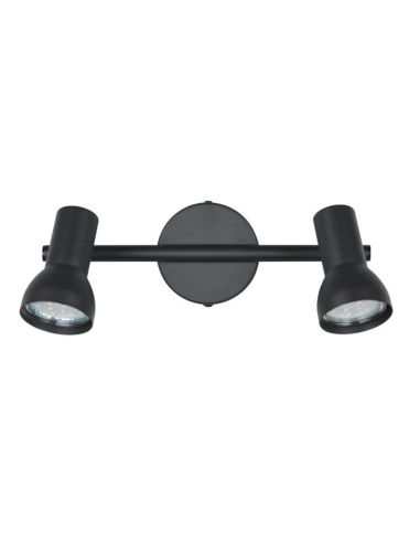 Regleta de Techo Estilo Sencillo 2 Focos CANTAR Negro | LeonLeds