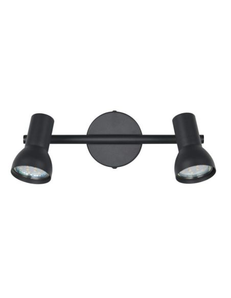 Bande de Plafond Style Simple 2 Spots CANTAR Noir | LéonLeds