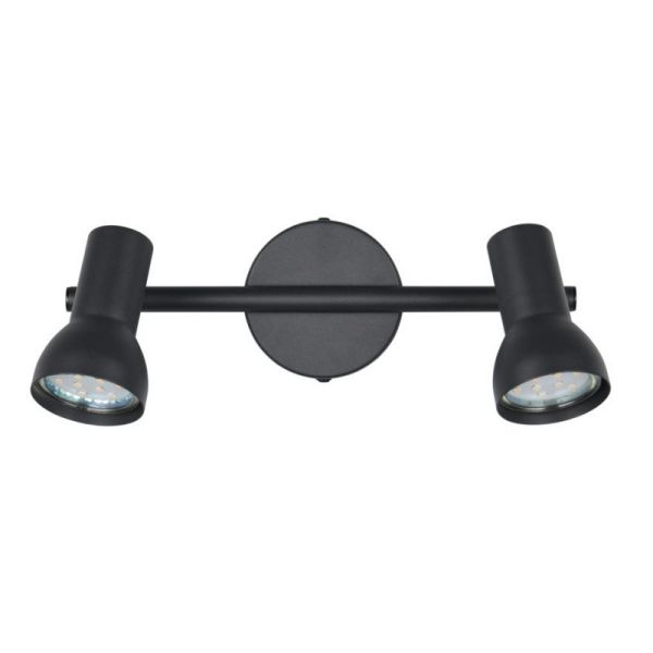 Bande de Plafond Style Simple 2 Spots CANTAR Noir | LéonLeds