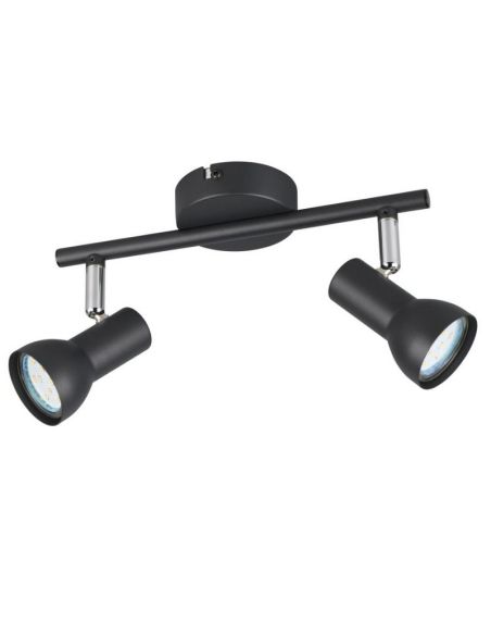 Regleta de Techo Estilo Sencillo 2 Focos CANTAR Negro | LeonLeds