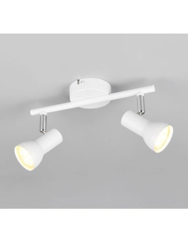 Bande de Plafond 2 Spots Orientables CANTAR Blanc | LéonLeds