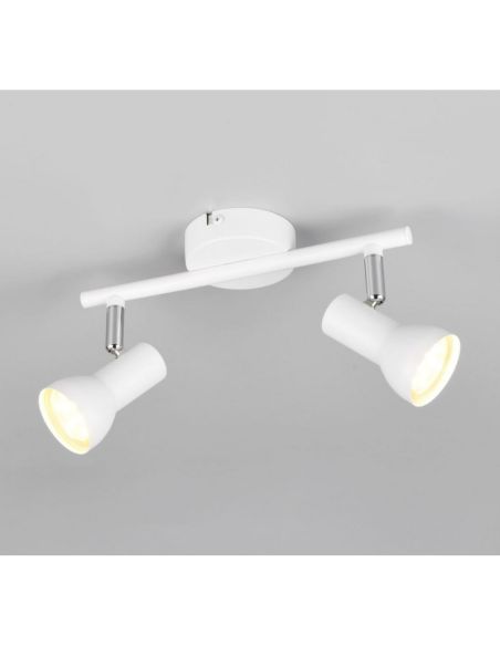 Regleta de Techo 2 Focos Orientables CANTAR Blanco | LeonLeds